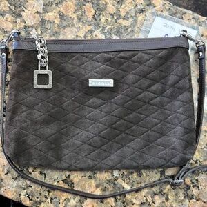 Nicoli Brown Suede Leather Shoulder Bag Made in Italy